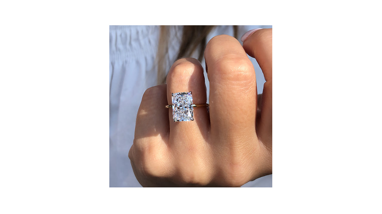 jb7683_lgdp4543 - 4.6 ct. Radiant Hidden Halo Engagement Ring at Ascot Diamonds