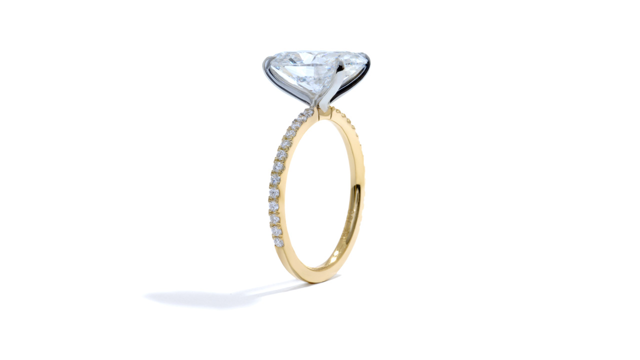 jb8211_lgdp2582 - Oval Engagement Ring | Yellow Gold Band at Ascot Diamonds