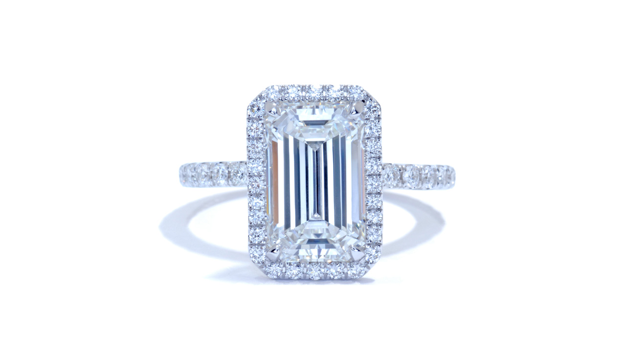 jb8591_lgdp2303 - 2.5 carat Emerald Cut Halo Ring at Ascot Diamonds