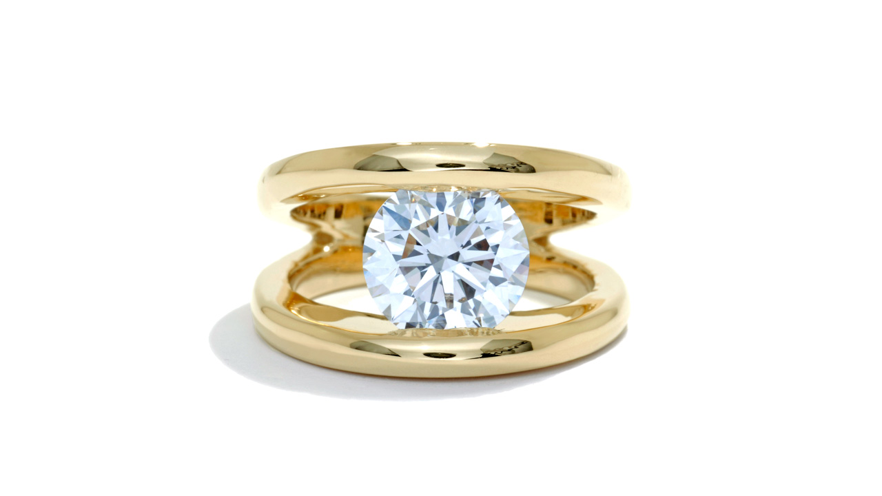 jb8633_lgd2127 - Custom Wide Engagement Ring at Ascot Diamonds
