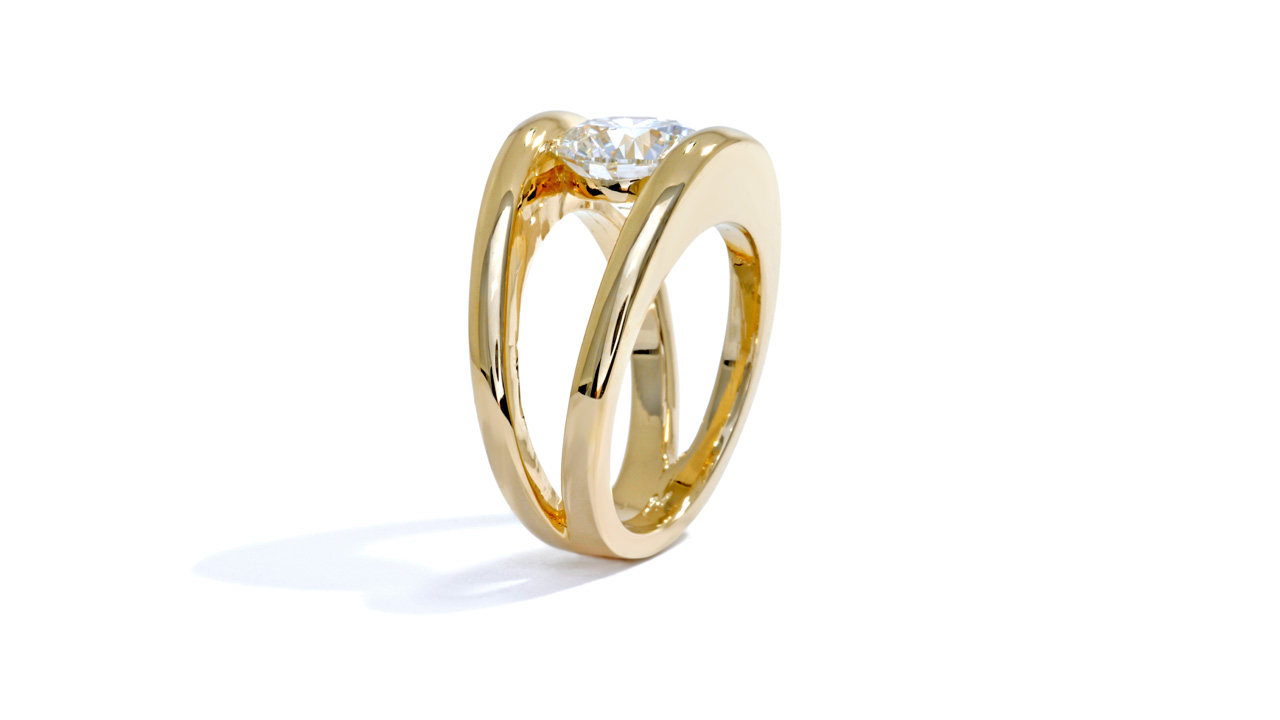 jb8633_lgd2127 - Custom Wide Engagement Ring at Ascot Diamonds