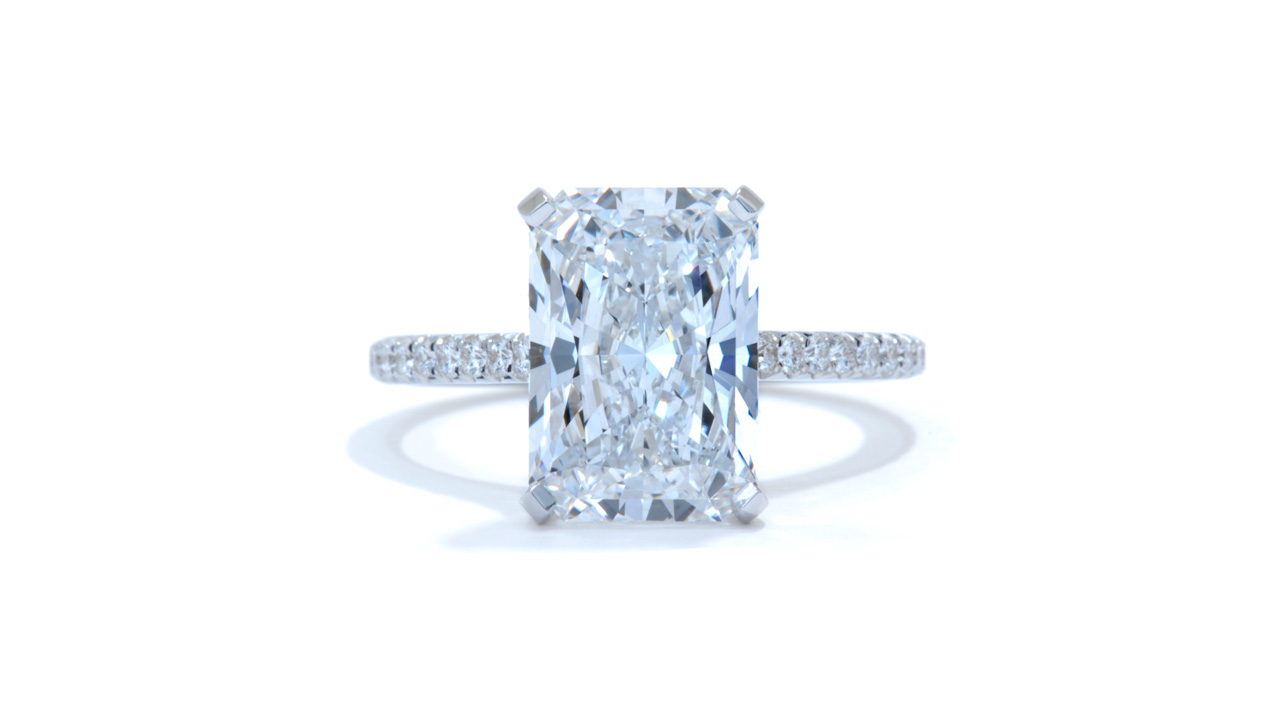 jb8904_lgd2368 - 4 carat Radiant Cut Engagement Ring at Ascot Diamonds