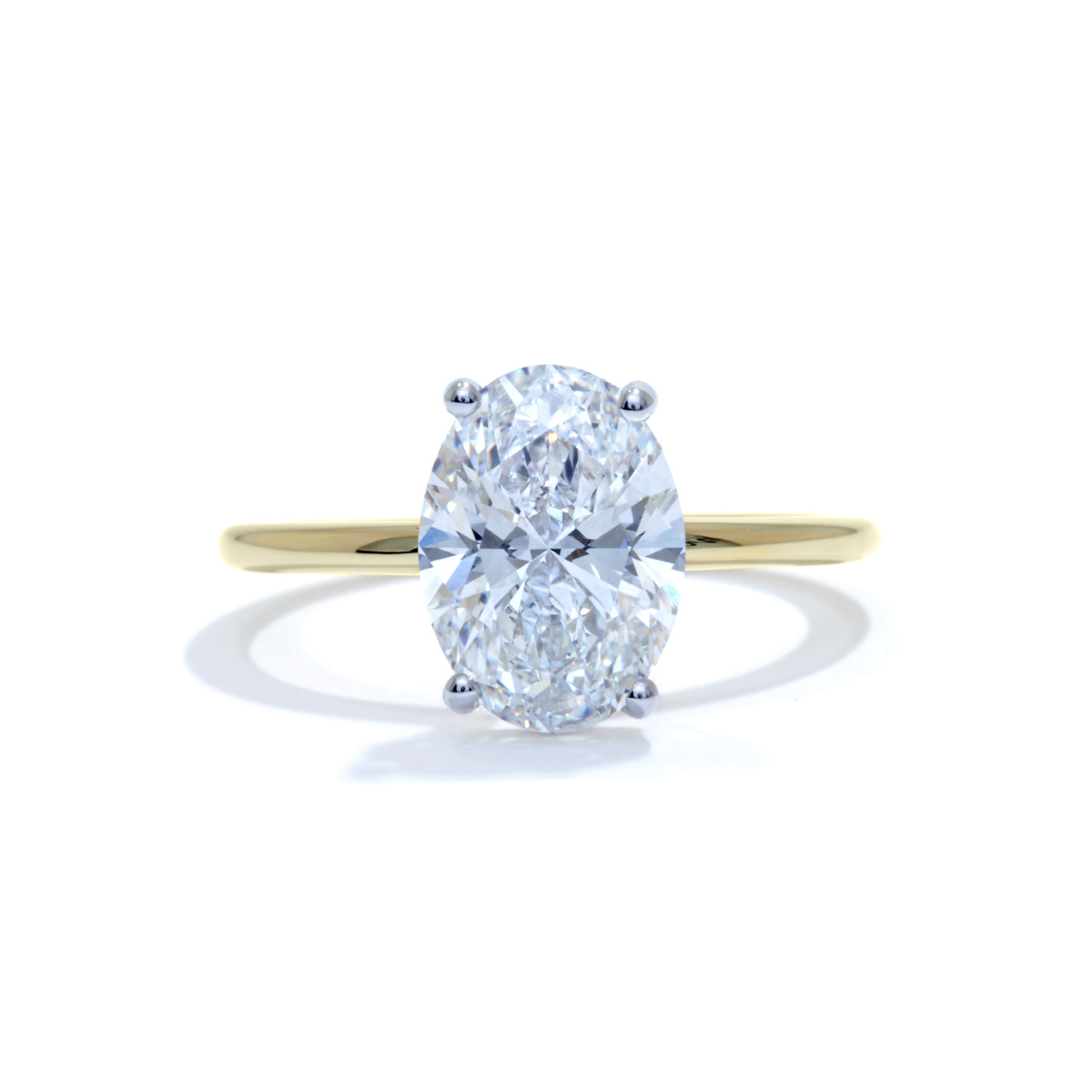 1.5ct Round Cut Moissanite, Hidden Halo Engagement Ring, Pave