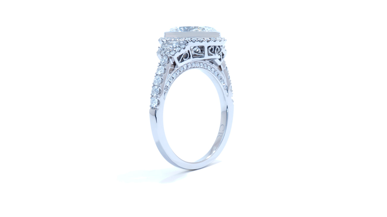 jb9184_lgdp1045 - Three Stone Halo Engagement Ring at Ascot Diamonds