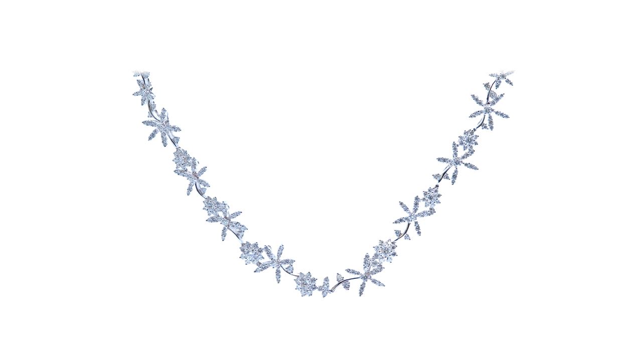 jb9185 - Snowflake Diamond Necklace at Ascot Diamonds