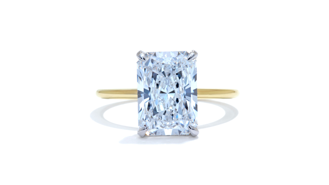 jb9625_lgd2580 - Radiant Cut Hidden Halo Solitaire Ring at Ascot Diamonds