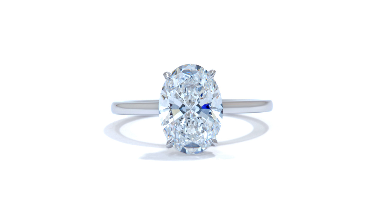 jb9784_lgdp4477 - White Gold Hidden Halo Oval Solitaire Ring at Ascot Diamonds
