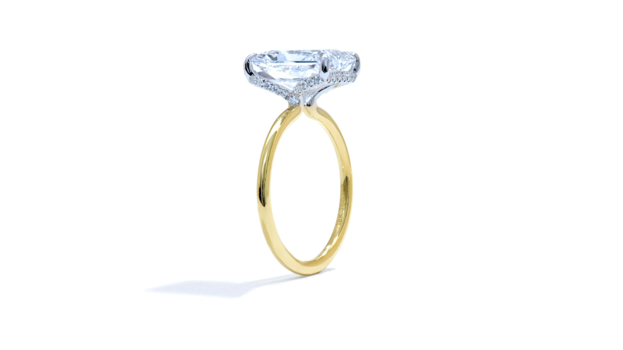 jc1595_lgd2936 - Radiant Hidden Halo Engagement Ring at Ascot Diamonds