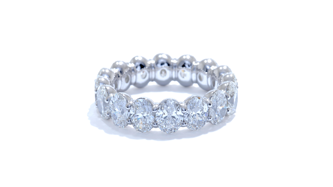 jc2311 - 5.75 carat Oval Lab Grown Diamond Band at Ascot Diamonds