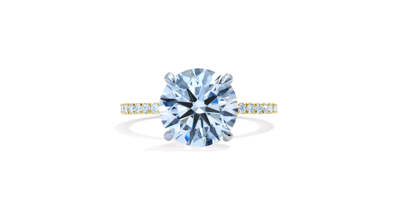 jc2430_lgdp2006 - Yellow Gold Diamond Band Engagement Ring at Ascot Diamonds