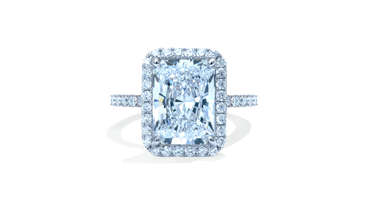 jc2505_lgdp2334 - 4.6ct Radiant Cut Halo Engagement Ring at Ascot Diamonds