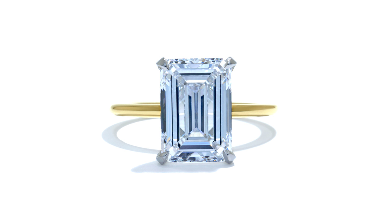 jc2740_lgdp1475 - 5.5ct | Emerald Cut Diamond Engagement Ring at Ascot Diamonds