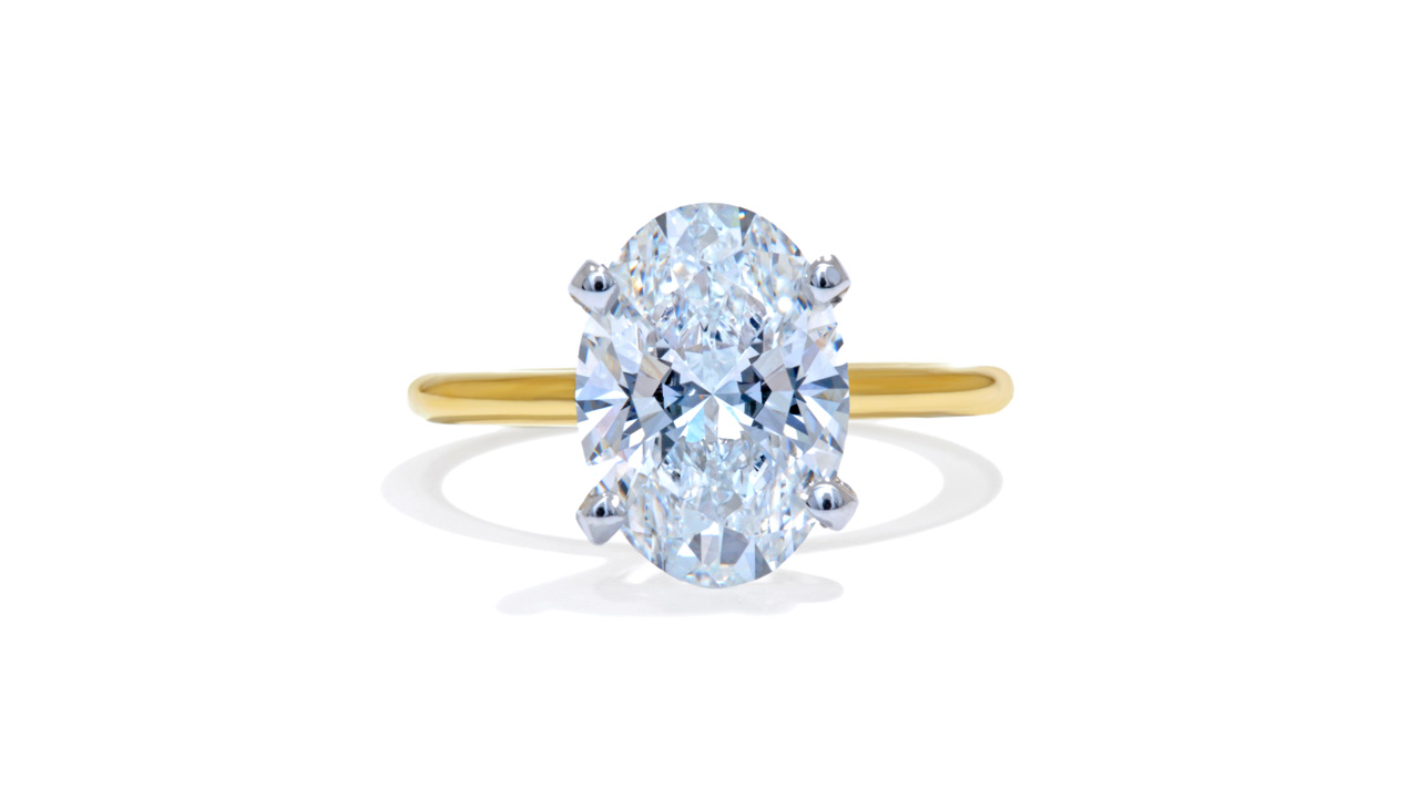 jc2760_lgdp2402 - 3 carat Oval Cut Lab Grown Diamond Ring at Ascot Diamonds