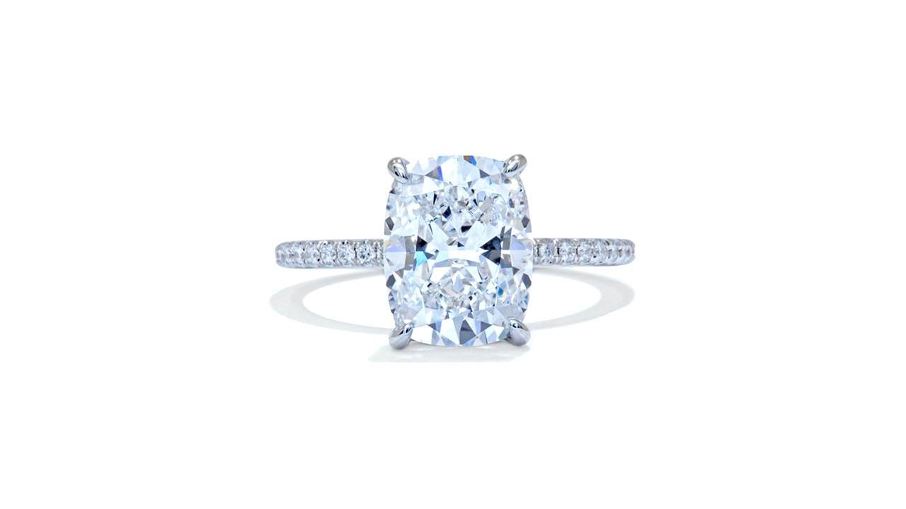 jc2833_lgdp2823 - 3.4 carat Cushion Cut Hidden Halo Ring at Ascot Diamonds