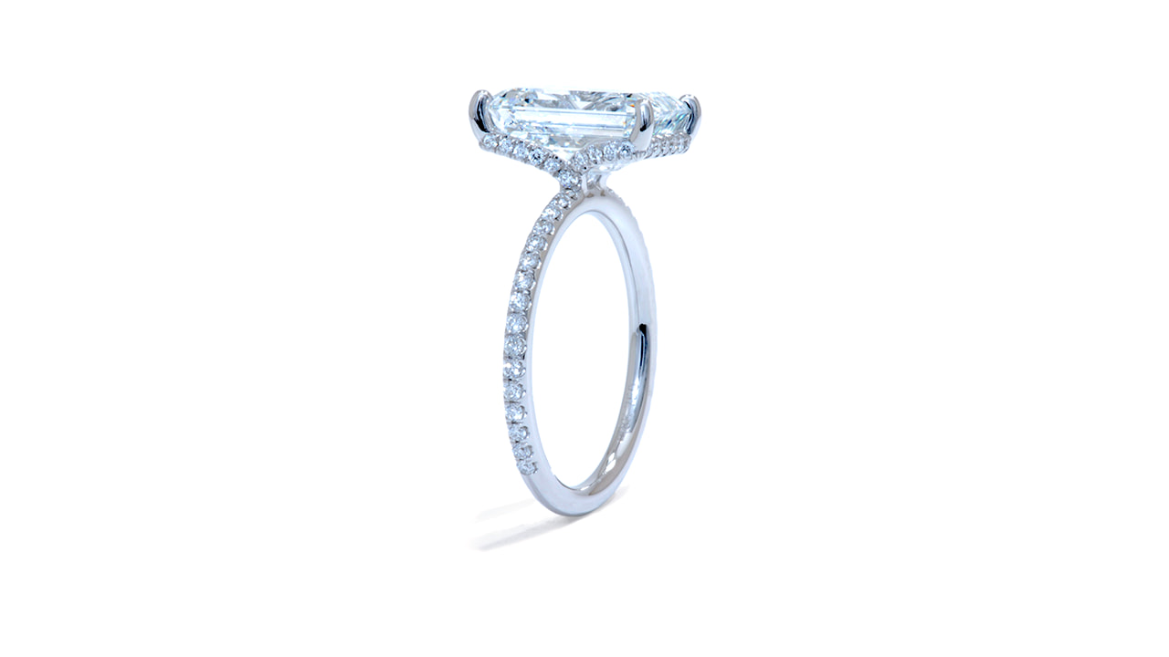 jc2845_lgdp1314 - 4ct Emerald Cut Hidden Halo Engagement Ring at Ascot Diamonds