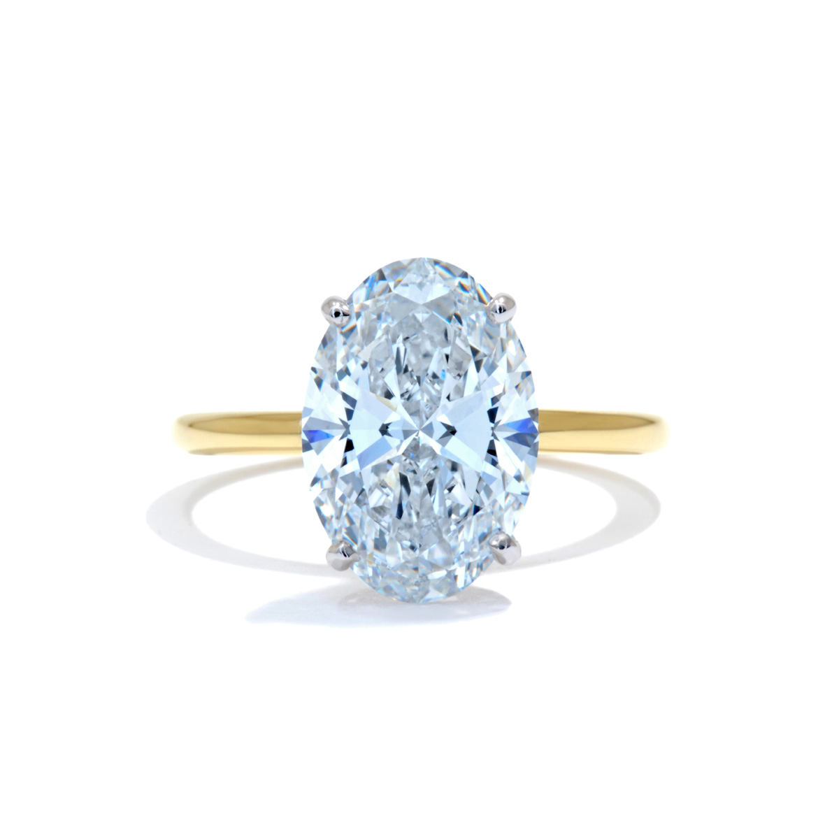 Oval-Cut & Pear-Accented Three-Stone Hidden Halo Engagement Ring w/ Diamond  Arch Undergallery