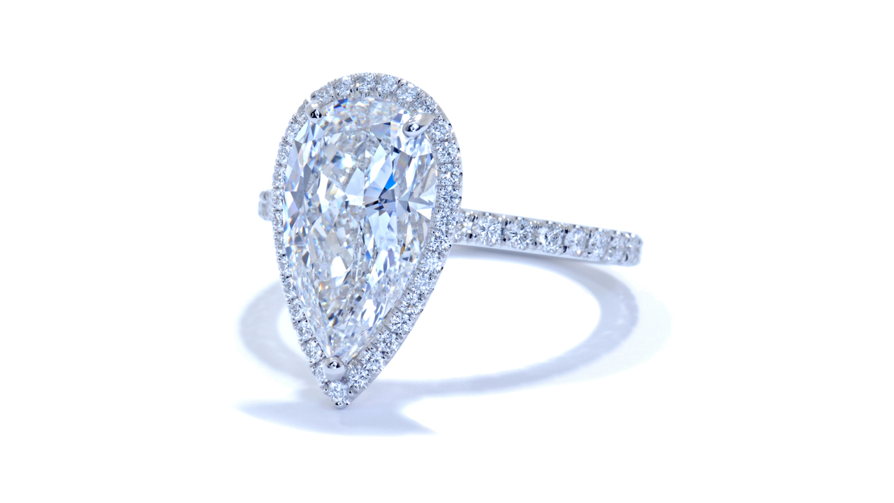 jc4490_lgdp3738 - 2.8 carat Pear Halo Engagement Ring at Ascot Diamonds