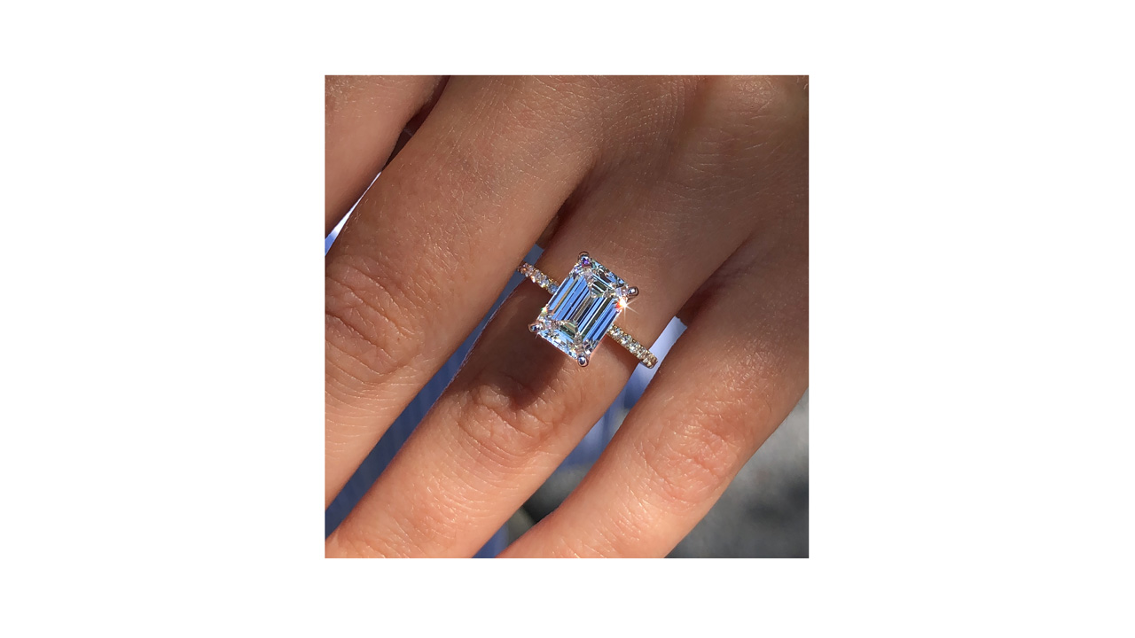 jc4562_lgdp4131 - 2.8 ct. Emerald Cut Diamond Engagement Ring at Ascot Diamonds