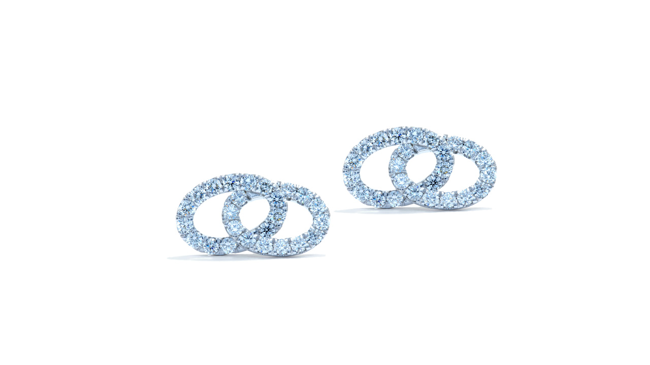 jc4593 - Designer Custom Lab Grown Diamond Earrings at Ascot Diamonds
