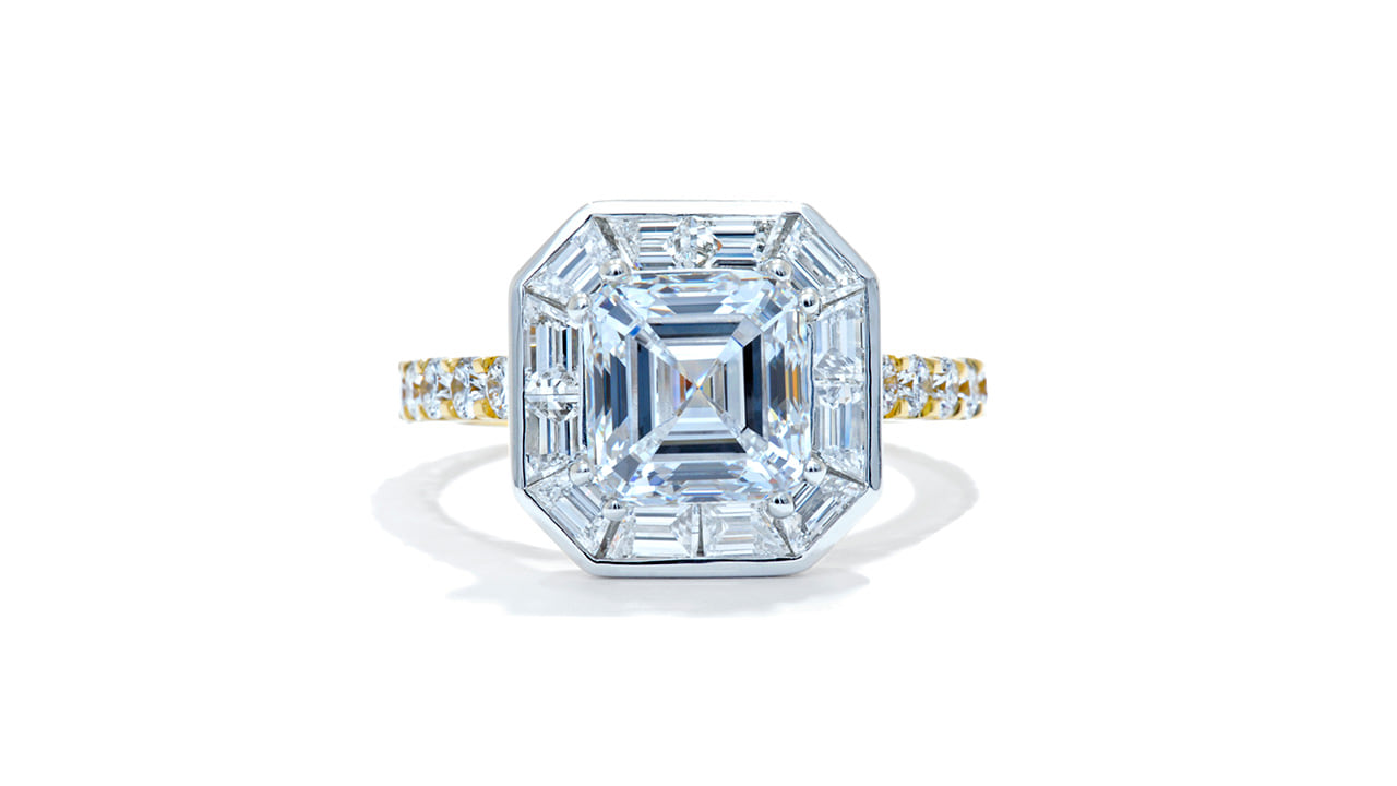 jc4704_d7640 - 3ct Asscher Cut Halo Style Engagement Ring at Ascot Diamonds