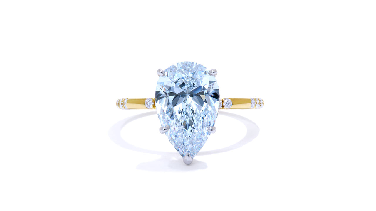 jc5040_lgdp2817 - 3ct Pear Shape Hidden Halo Engagement Ring at Ascot Diamonds