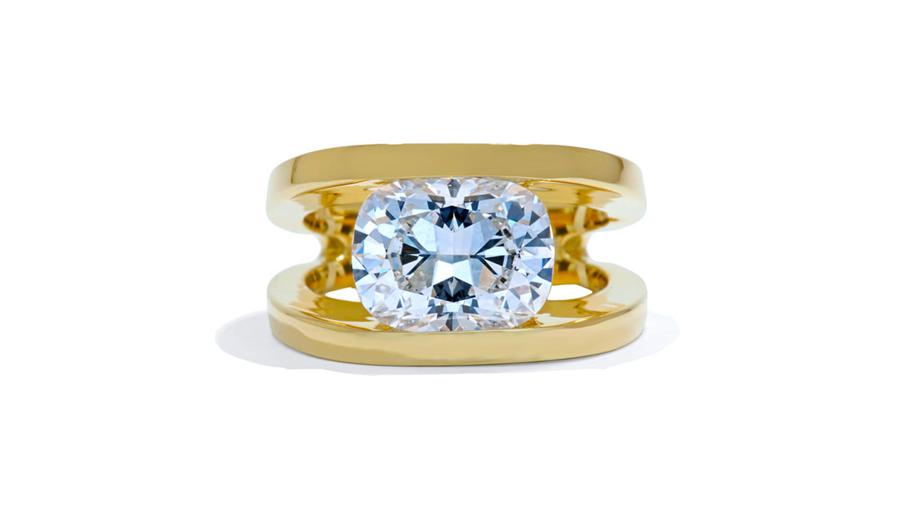 jc5078_lgdp1736 - 3.7ct Tension Set Cushion Engagement Ring at Ascot Diamonds
