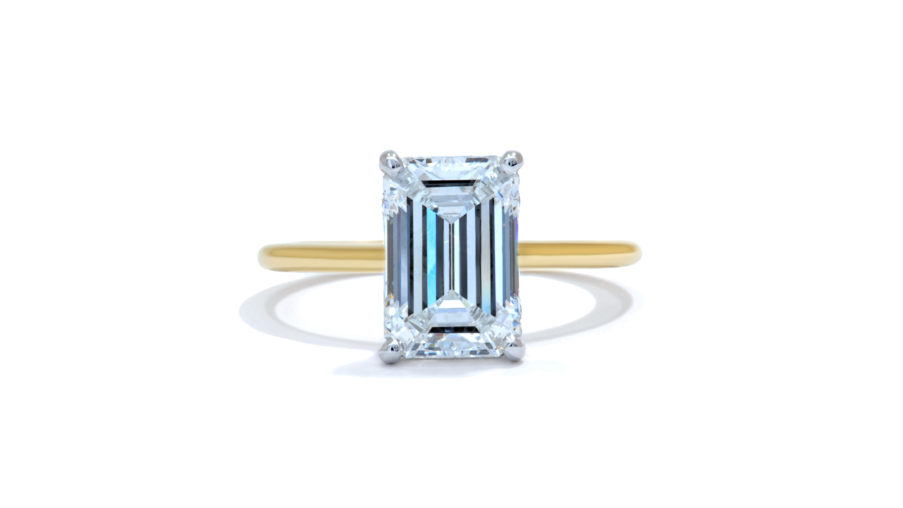jc5133_lgdp3662 - Emerald Cut Ascot Hidden Halo Diamond Ring at Ascot Diamonds