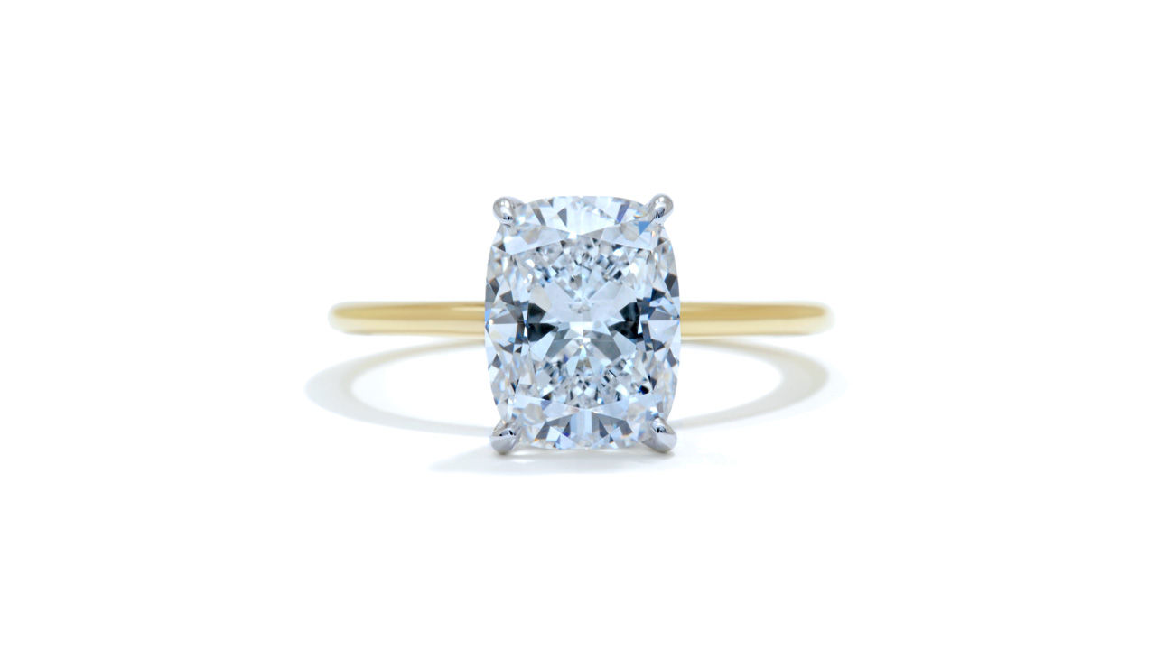 jc5142_lgdp1813 - 3ct Cushion Cut Hidden Halo Engagement Ring at Ascot Diamonds