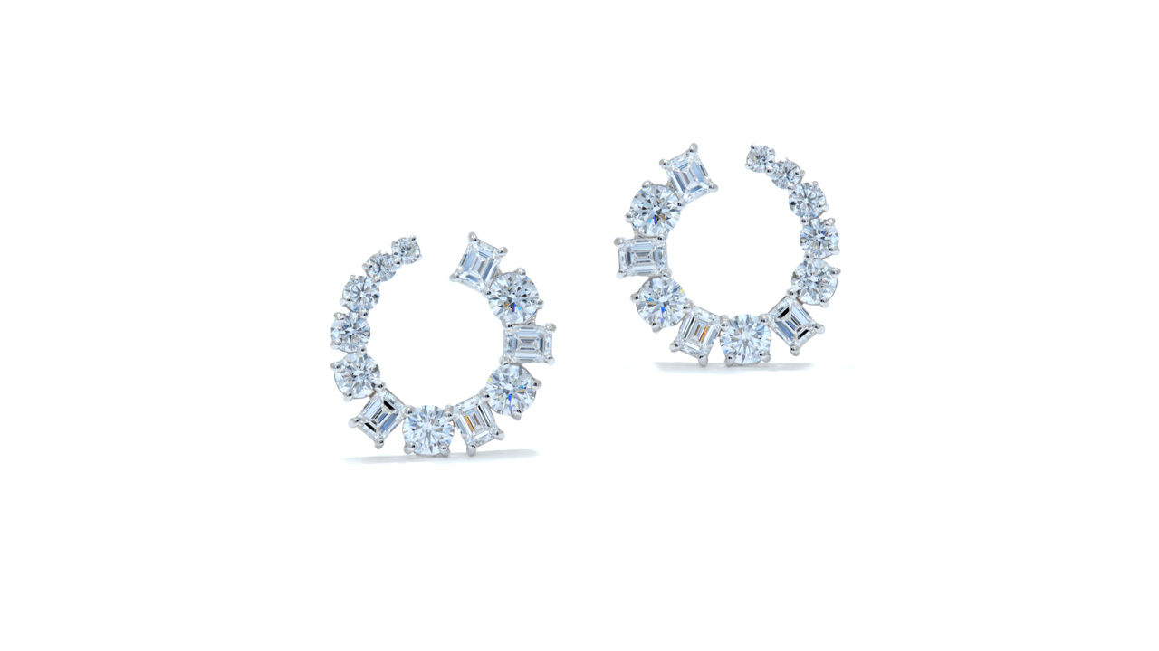 jc5152 - Fancy Custom Diamond Earrings at Ascot Diamonds