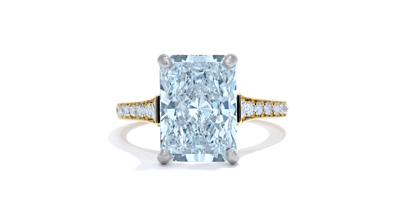 jc5452_lgdp1869 - 5ct Radiant Cut Cathedral Engagement Ring at Ascot Diamonds