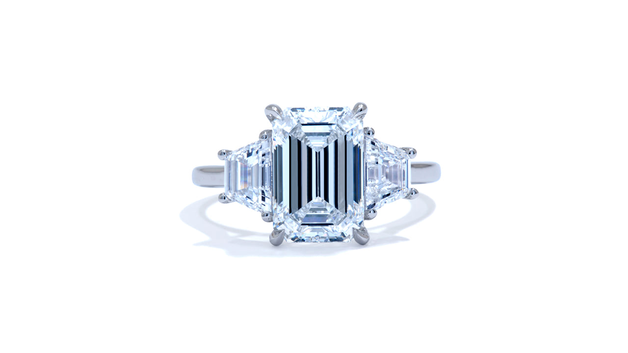 jc5532_lgdp3370 - 3.8ct Three Stone Emerald Cut Ring at Ascot Diamonds