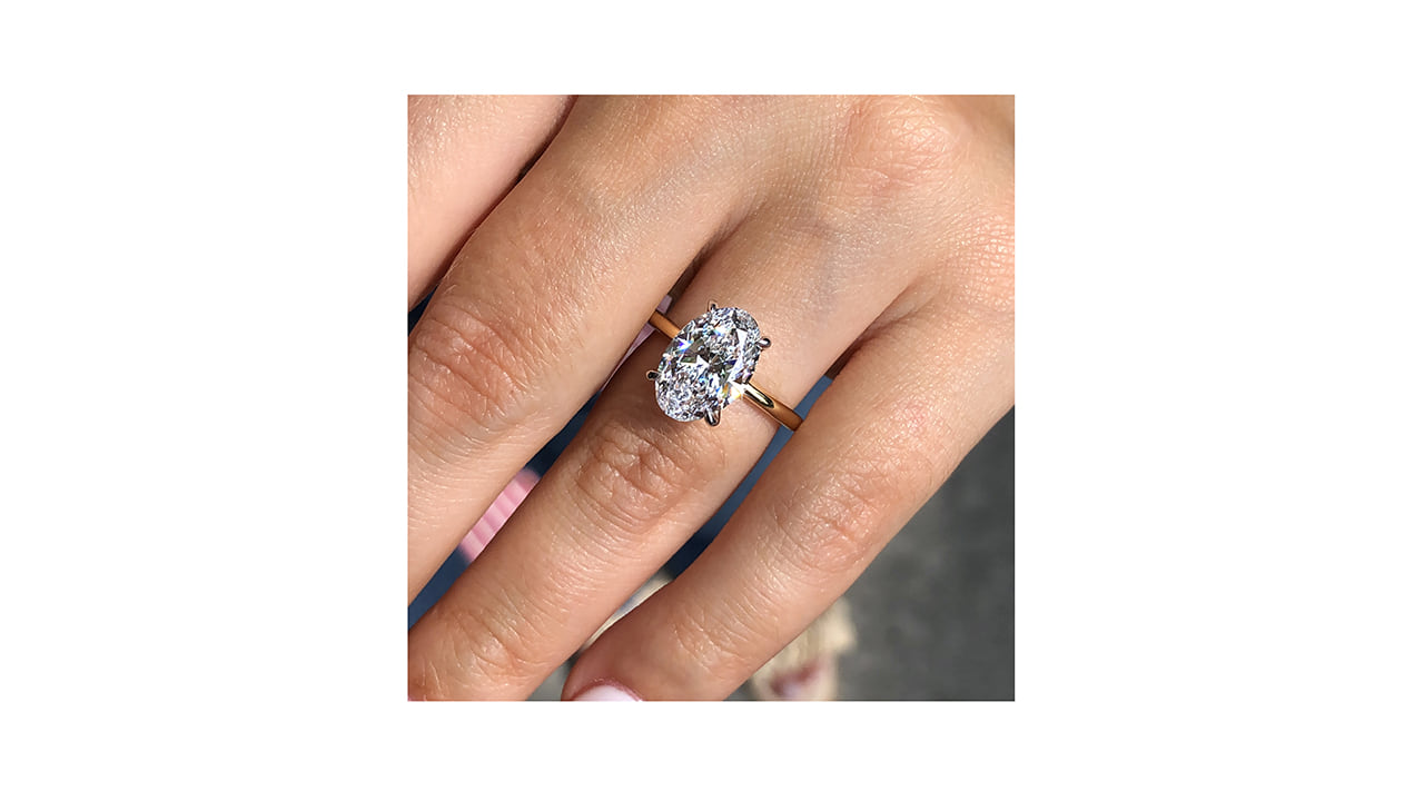 jc5628_lgdp4467 - Solitaire Engagement Ring 3.30ct Oval Cut at Ascot Diamonds