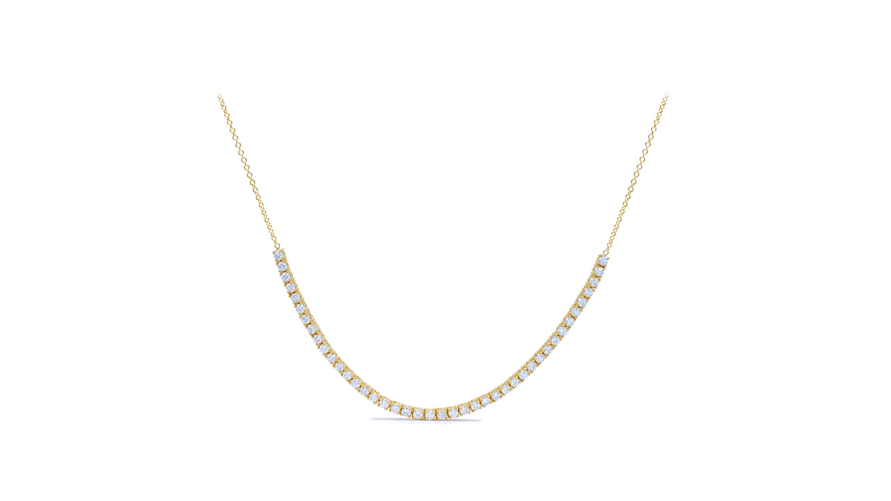 jc5861 - Partial Diamond Tennis Necklace at Ascot Diamonds