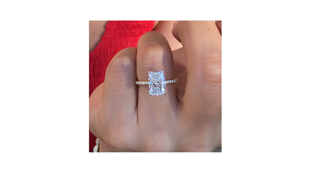 jc6381_lgdp4513 - Radiant Hidden Halo Engagement Ring 2.9ct at Ascot Diamonds