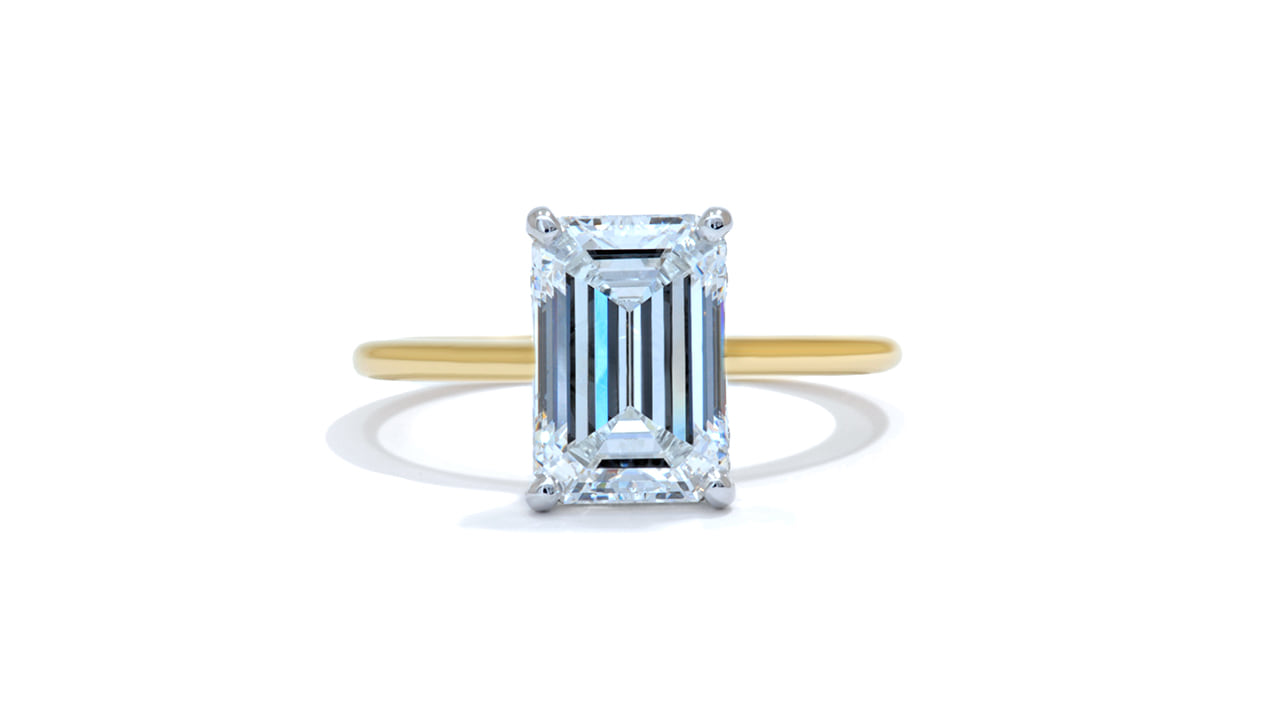 jc7210_lgdp3218 - Emerald Cut Solitaire Engagement Ring 2.7ct at Ascot Diamonds