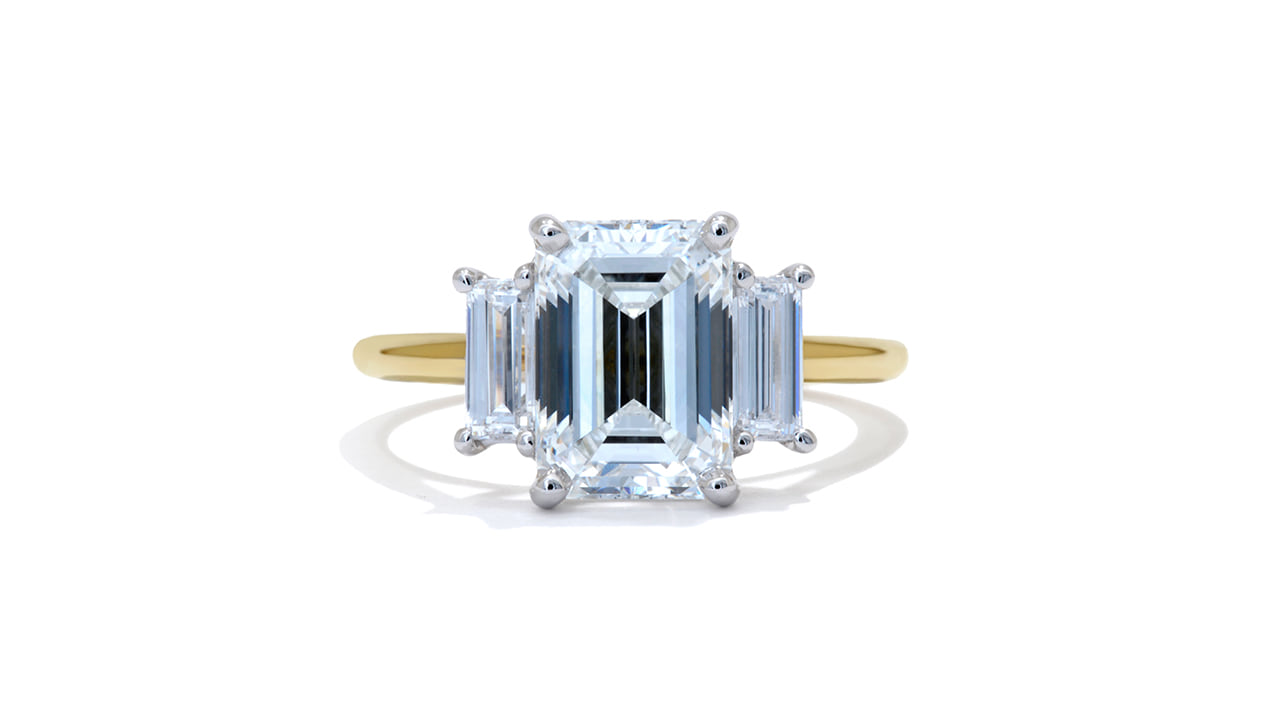 jc7484_lgdp4130 - 2.8ct Emerald Cut Three Stone Wedding Ring at Ascot Diamonds