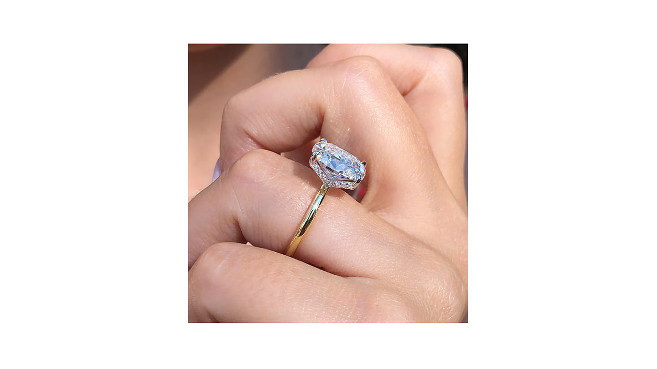 jc7687_lgdp4563 - 4ct Cushion Cut Hidden Halo Engagement Ring at Ascot Diamonds