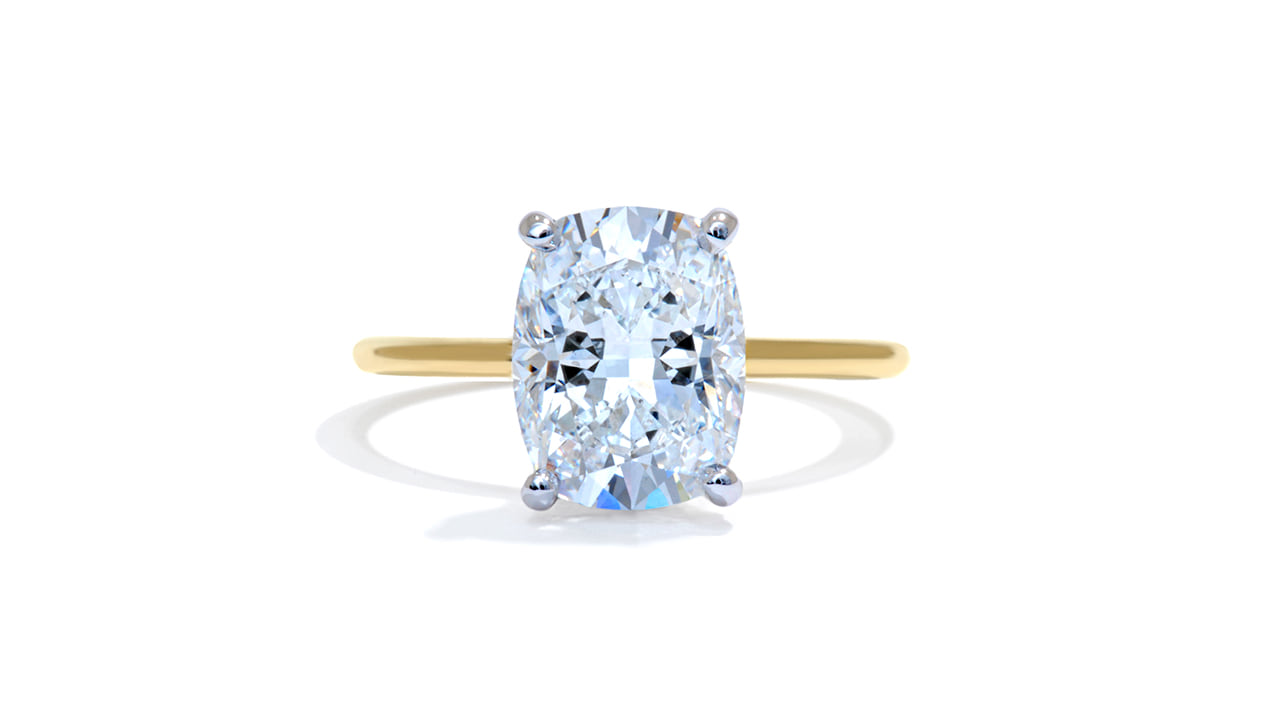 jc7689_lgdp1642 - Elongated Cushion Cut Engagement Ring 2.7ct at Ascot Diamonds