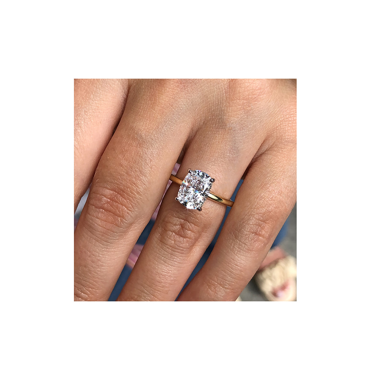 2.4ct Elongated Cushion Cut Engagement Ring – Ascot Diamonds