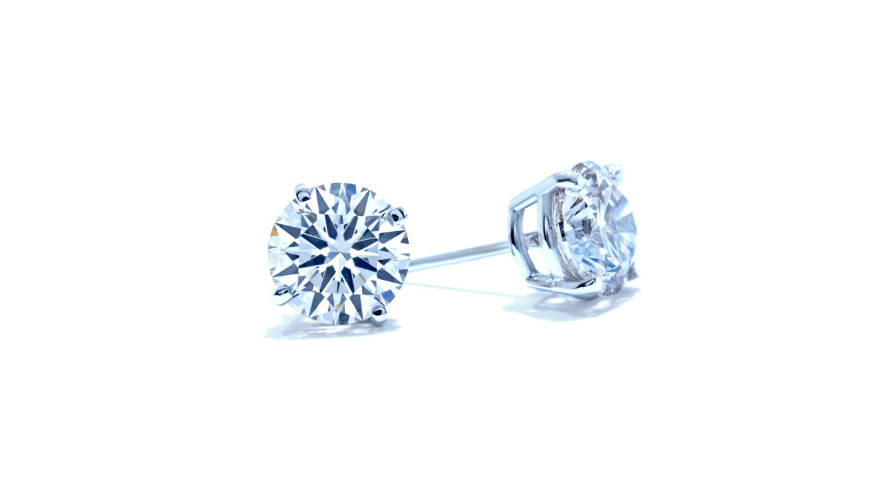 lgstud-300 - 3.00 ct. Lab Grown Diamond Stud Earrings  at Ascot Diamonds