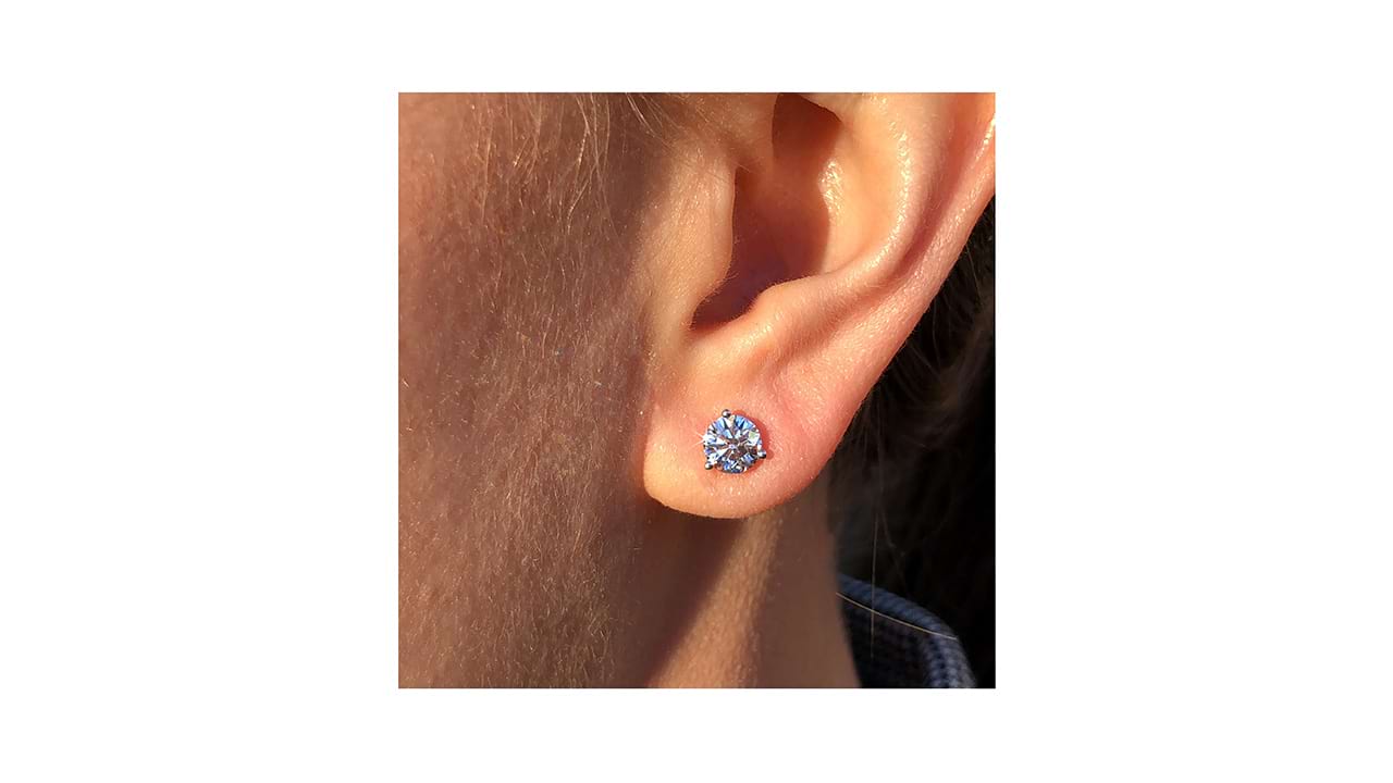 1.63 ct. tw. F+ VS+ Round Lab Grown Diamond Stud Earrings