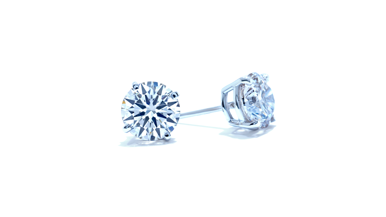 jc6262 - 4.00 ct. tw. E VS1 Round <b><i>Lab Grown</i></b> Diamond Stud Earrings at Ascot Diamonds